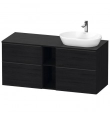 Duravit D-Neo Тумбочка подвесная 64.4x140x55 см, раковина, 2 ящика, цвет: Black Oak. 0379600000,  DE4970R1616
