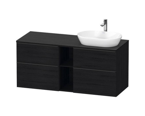 Duravit D-Neo Тумбочка подвесная 64.4x140x55 см, раковина, 2 ящика, цвет: Black Oak. 0379600000,  DE4970R1616