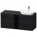 Duravit D-Neo Тумбочка подвесная 64.4x140x55 см, раковина, 2 ящика, цвет: Black Oak. 0379600000,  DE4970R1616