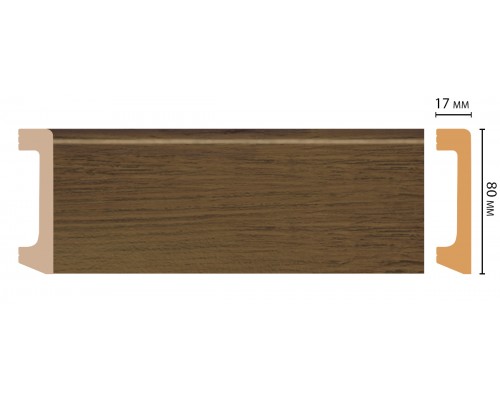 Плинтус напольный DECOMASTER D235-88 ДМ (80*17*2400 мм)