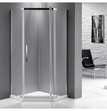 Душевой уголок Мирсант Smart Pentagon 100х100, профиль хром