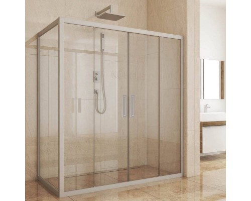 Душевой уголок Kubele DE019 R4-CLN-MT 140х100 см, профиль матовый хром