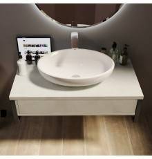 Тумба с раковиной 1MarKa Grunge Loft 90 бетон светлый