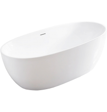 Акриловая ванна Vincea VBT-405-1600 160x80 см, отдельностоящая, овальная, с ножками, со сливом-переливом