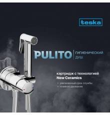 Гигиенический душ Teska Pulito BTK6800 со смесителем, С ВНУТРЕННЕЙ ЧАСТЬЮ, хром