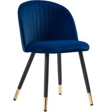 Стул Woodville Gabi 15349 dark blue, ножки black, gold
