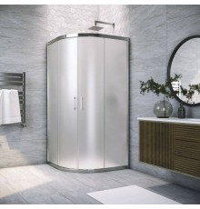 Душевой уголок Vegas Glass ZS Tur Novo h1900 90 08 10 профиль глянцевый хром, стекло сатин