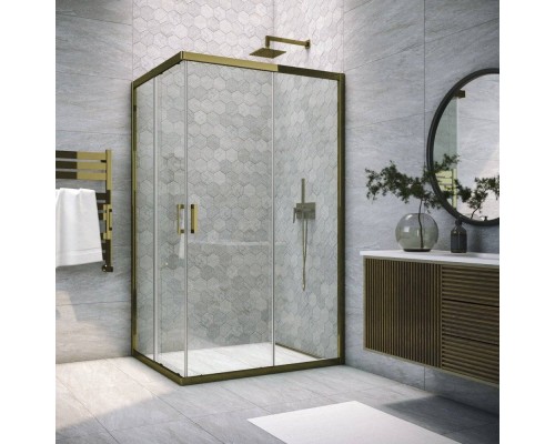 Душевой уголок Vegas Glass ZA-F Tur Novo h1900 120*100 05 01 профиль бронза, стекло прозрачное