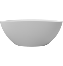 Ванна из искусственного камня WHITECROSS Onyx A 160x75 см, отдельностоящая, овальная, с донным клапаном, белый глянец