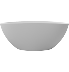 Ванна из искусственного камня WHITECROSS Onyx A 160x75 см, отдельностоящая, овальная, с донным клапаном, белая матовая