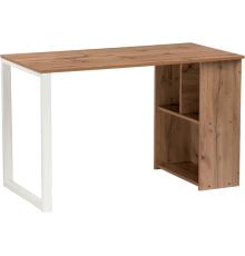 Письменный стол Woodville Битти Лофт 116x60 см, дуб вотан, матовый белый