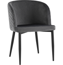 Стул Stool Group Оскар NEW велюр серый, ножки черные