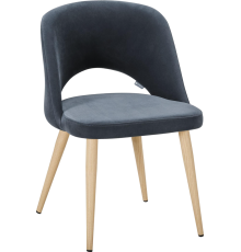 Стул R-Home Lars микровелюр diag grey, ножки натуральный дуб