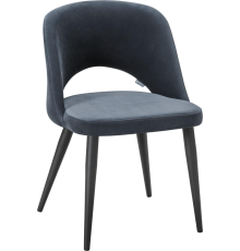 Стул R-Home Lars микровелюр diag grey, ножки черные