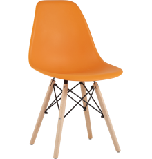 Комплект стульев Stool Group Eames DSW разборный каркас, оранжевый 4 шт