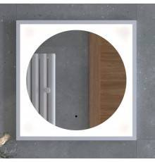 Зеркало Defesto Eclipse DF 2226R 60х60 белая рама, с LED-подсветкой, 4500К, инфракрасный выключатель