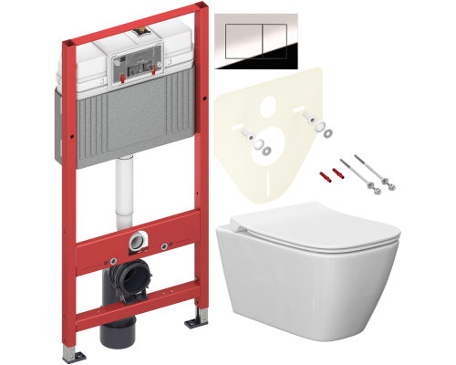 Комплект Унитаз подвесной Ideal Standard I Life B T461401 безободковый, euro white + Крышка T500301 с микролифтом + Инсталляция TECE Now 9400412 4 в 1 с кнопкой смыва Комплект Унитаз подвесной Ideal Standard I Life B T461401 безободковый, euro white + Крышка T500301 с микролифтом + Инсталляция TECE Now 9400412 4 в 1 с кнопкой смыва