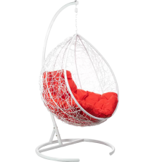 Садовое кресло BiGarden Tropica White белое, подушка красная