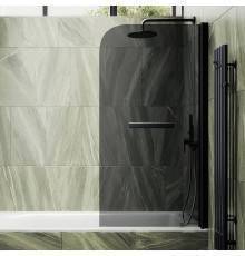 Шторка на ванну Maybahglass MGV-779-6 60x140, профиль черный, стекло графит