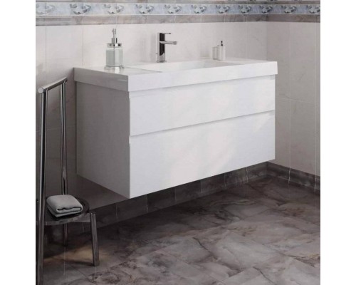 Тумба под раковину Kerama Marazzi Cubo 100 подвесная, белая матовая