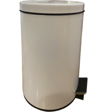 Мусорное ведро Nofer Trash 09100.12.W 12 л, белое + Салфетки Nofer OC-1-33 100 шт P