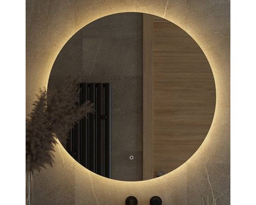 Зеркало круглое Defesto Opti DF 2856S 90 с LED-подсветкой, 3000К, сенсорный выключатель