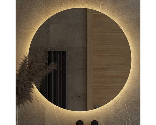 Зеркало круглое Defesto Opti DF 2856R 90 с LED-подсветкой, 3000К, инфракрасный выключатель