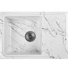 Мойка кухонная Wisent WB15-12 мрамор бело-черный