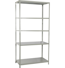 Стеллаж BRABIX MS KD 195х40-5 серый