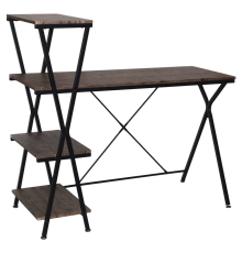 Письменный стол BRABIX Loft CD-004 120х53,5 см, мореный дуб, ножки черные