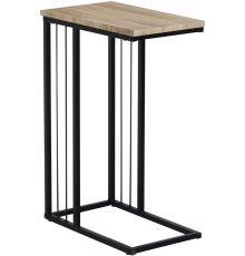Приставной столик BRABIX Loft CT-002 45х25 см, дуб натуральный, ножки черные
