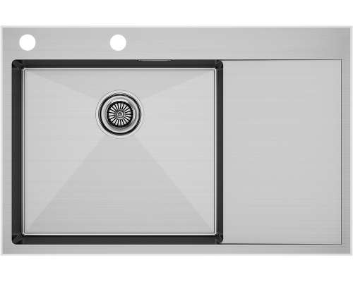 Мойка кухонная Paulmark Kroner-Edge PM777851-BSL брашированная сталь
