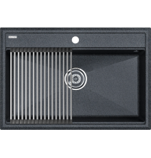 Мойка кухонная Paulmark Stepia + Step PM117551-DG+R375-BS графит