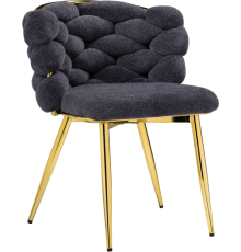 Стул Woodville Rendi 15556 gray, ножки gold