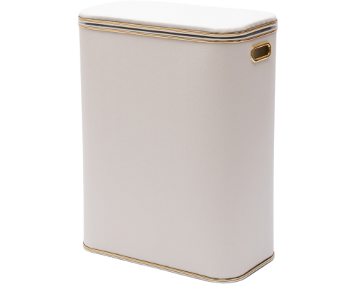 Корзина для белья Geralis KHWG-B белая, золото, стандартная