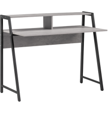 Письменный стол Woodville Аларо 115x60 см, бетон, матовый черный