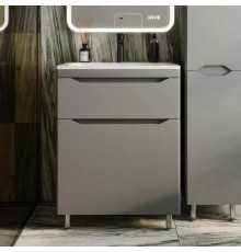 Тумба под раковину Style Line Марелла 60 напольная, антискрейтч, серая