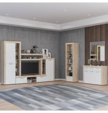 Модульная гостиная Mebel-Ars Мартин дуб сонома, белая