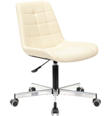 Компьютерное кресло BRABIX Deco MG-316 слоновая кость, опора серебристая