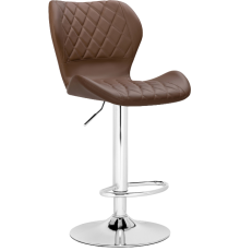Барный стул Woodville Porch brown, опора хром