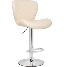 Барный стул Woodville Porch искусственная кожа, beige, опора chrome