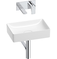 Комплект Wellsee Pure BY 201002561 С ВНУТРЕННЕЙ ЧАСТЬЮ, глянцевый белый, хром, 4 в 1
