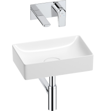 Комплект Wellsee Pure BY 201002576 С ВНУТРЕННЕЙ ЧАСТЬЮ, глянцевый белый, хром, 4 в 1