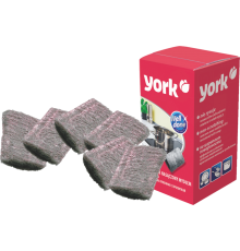 Губка для посуды York 005010 стальная с пропиткой, 6 шт