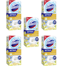 Набор Domestos ароматическая сетка для унитаза, лимонная свежесть 30 г стикер, 5 шт.