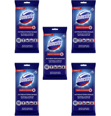 Набор Domestos влажные салфетки, антибактериальные, 30 шт., 5 упаковок