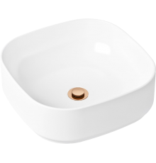 Раковина Lavinia Boho Bathroom Sink Slim 21520834 с донным клапаном, розовое золото