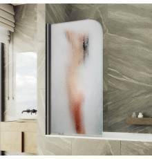 Шторка на ванну Maybahglass MGV-930-ФП014-6 80 см, профиль черный