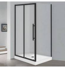 Душевой уголок Esbano Flex ESF-108PS-B 100х80 см, профиль черный, стекло прозрачное