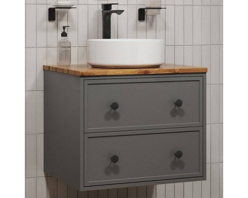 Тумба под раковину IDDIS Torr 60 подвесная, темно-серая